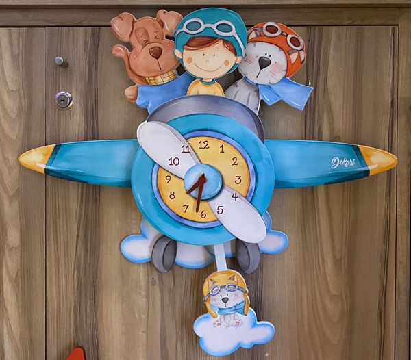 Picture of AEROPLANE PILOT CLOCK